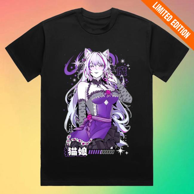 Official UwU Market Nymphaaea Black Tees