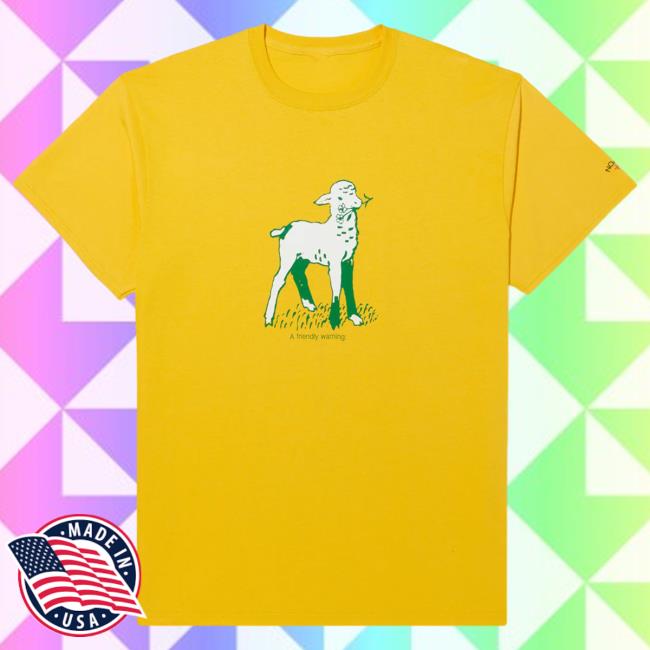 Official Noah Merch Store Friendly Warning T Shirt Lemon Yellow Noah Clothing Shop Apparel