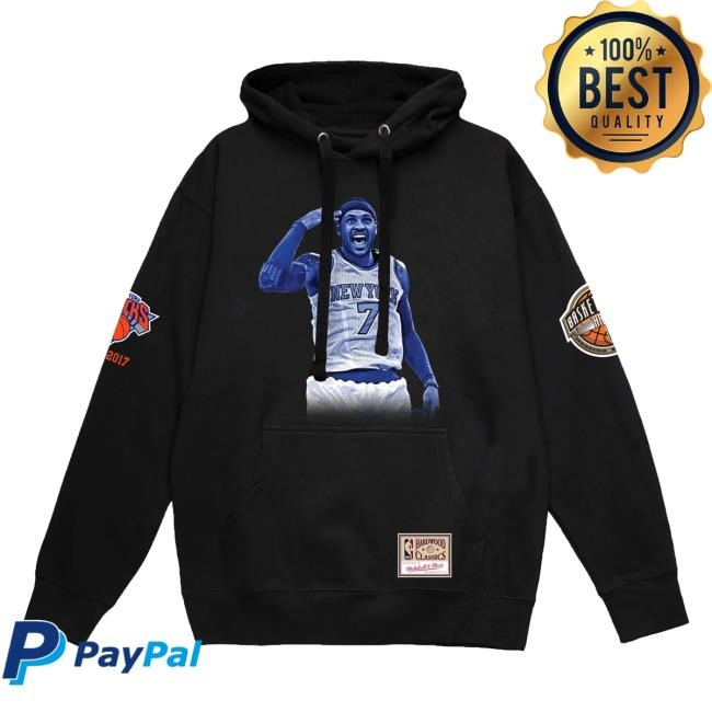 Official Madison Square Garden New York Knicks Mitchell & Ness Knicks Carmelo Anthony Ultimate Player Hoodie MSG Shop