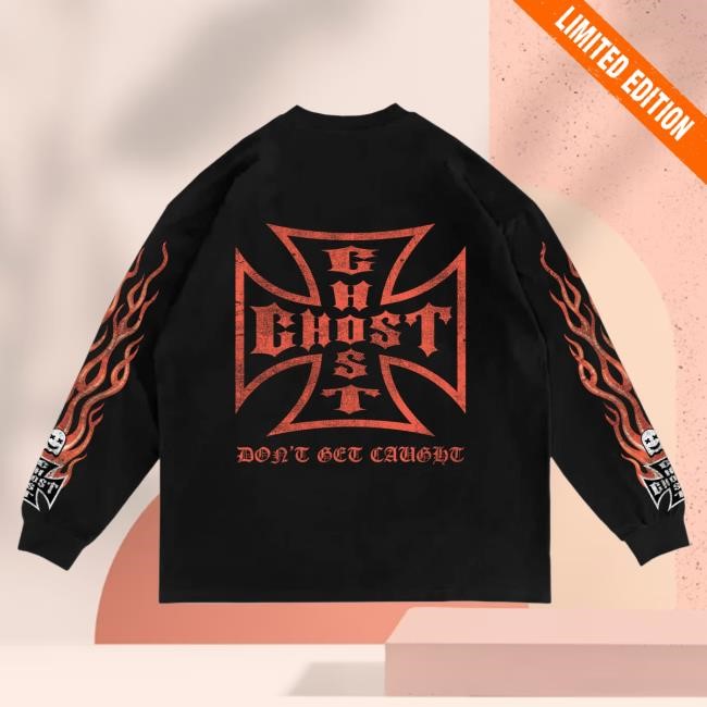 Official Ghost Racing Clothing Cross Flames Popover Hoodie - Black
