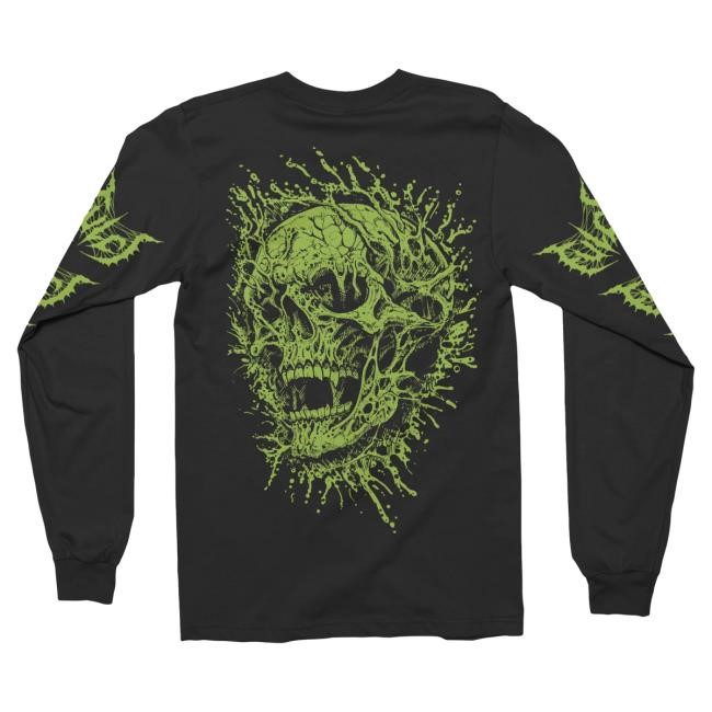 Official Night Shift Merch Store Fulci - Skull Splatter Long Sleeve Tee Shirt Nightshift Merch