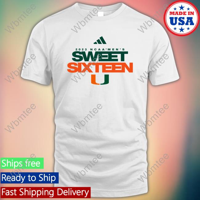 Official Miami Hurricanes 2023 Ncaa Sweet 16 T-Shirt