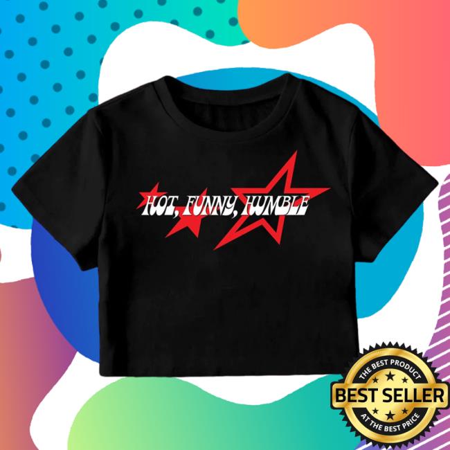 Official Tarayummy Merch Tarayummy: Hot, Funny, Humble Crop Black New Shirt