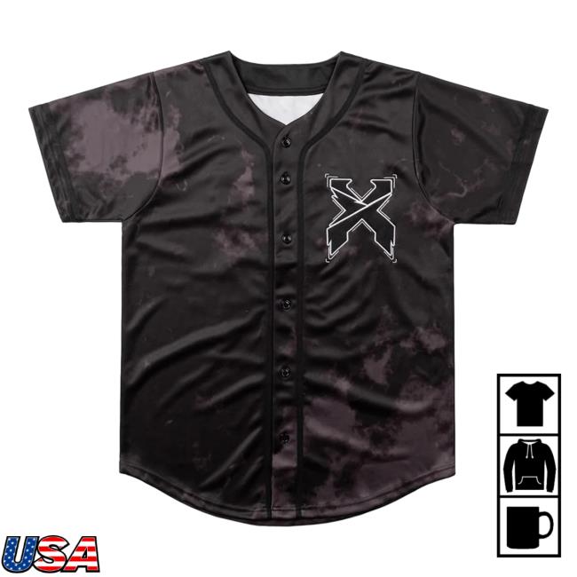 Excision Merch Headbanger Tie Dye Baseball Jersey