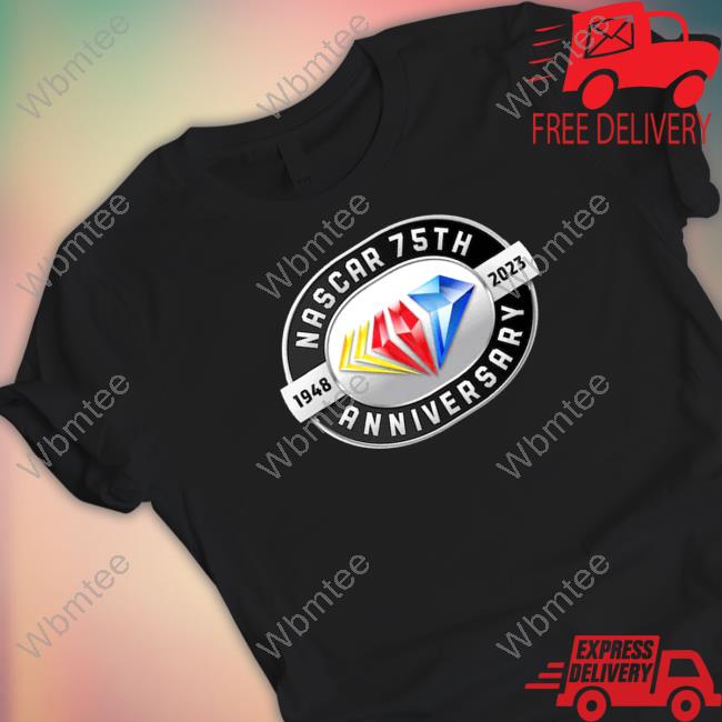 Nascar Merch Checkered Flag 75th Anniversary Logo Shirt