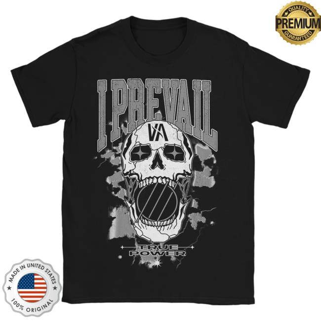 Official I Prevail Merch Store I Prevail True Power Rowdy Skull Tees 2.0 (Black) Prevail Apparel Clothing Shop IPrevail