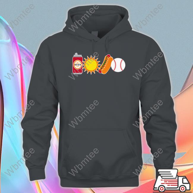 The Chicago Version Beer Sun Hotdog Ball Hoodie