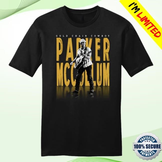 Official Parker Mccollum Merch Shop Gold Chain Cowboy Photo T-Shirts ParkerMccollum