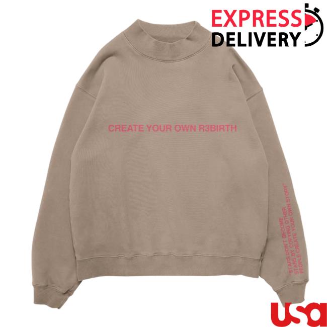 Official R3birt Be Your Own Star Tan Sweatshirts