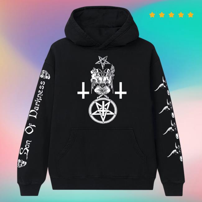 Official Playboi Carti Merch Playboi Carti Son of Darkness Sweatshirts Black PlayboiCarti Clothing Shop Store