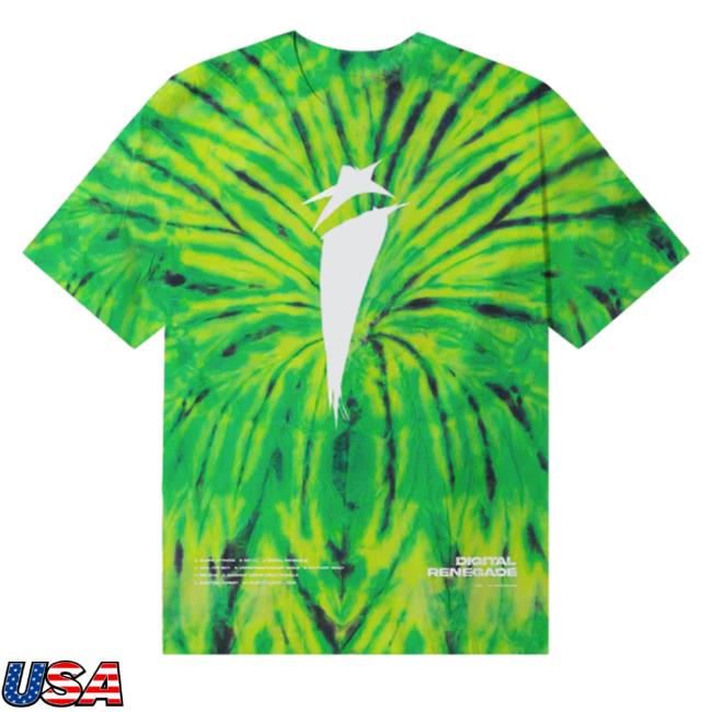 Official Sumerian Records Merch I See Stars Tracklist Neon Green Vortex Dyed T-Shirts