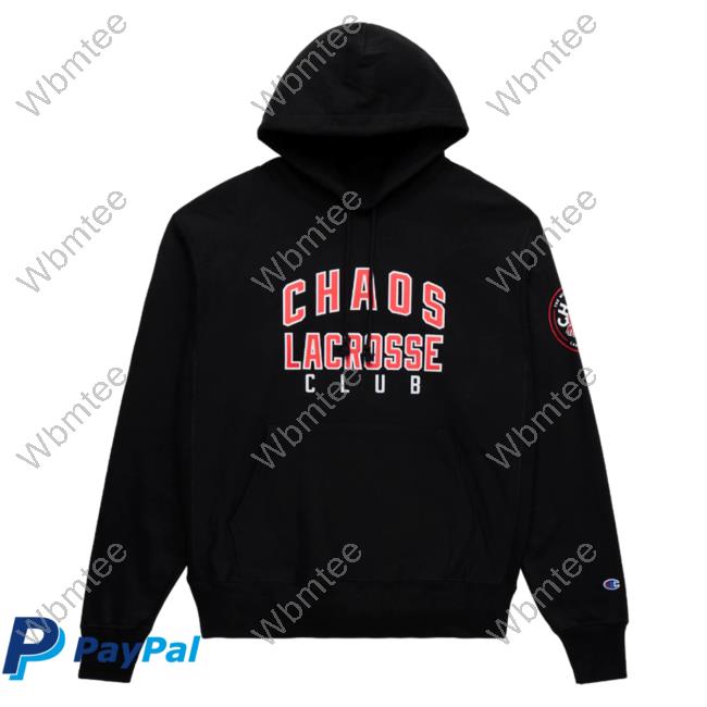 Official Premier Lacrosse League Shop Champion Chaos Lacrosse Throwback Reverse Weave Hoody Black