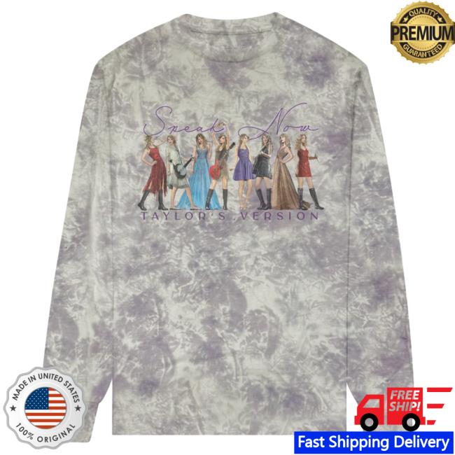 Official Spotify Merch Store Taylor Swift Speak Now (Taylor's Version) Eras Tie Dye Long Sleeve Shirt 2023 TaylorSwift Shop
