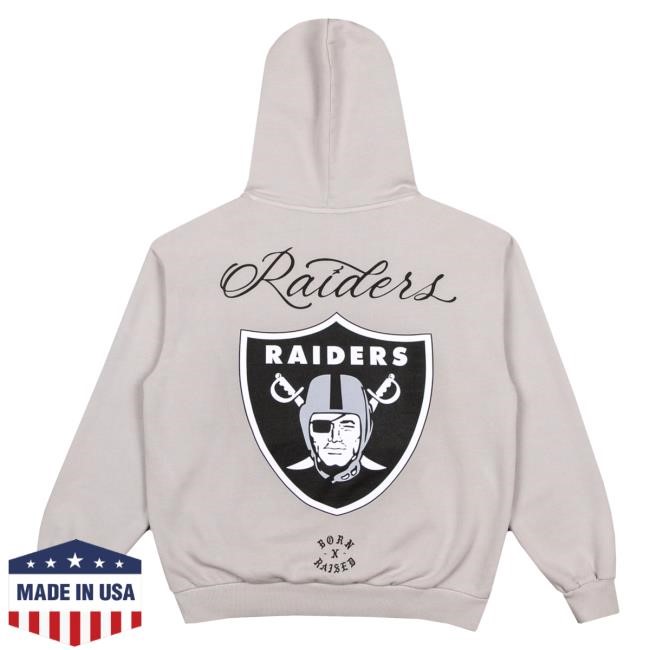 Unisex Las Vegas Raiders Born x Raised Silver Fine Line Hood NFL Shop Store