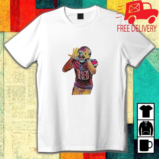 Colorful Vintage Of Justin Jefferson Retro Graphic Football Long Sleeve T Shirt