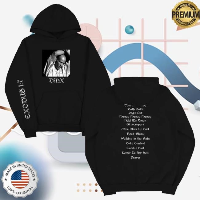 Official DMX Exodus Black Popover Hoodie Earl Simmons