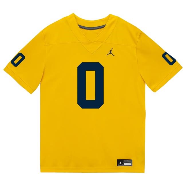 The M Den Michigan Wolverines #0 Tre Williams Student Athlete Maize Football Jersey T Shirt