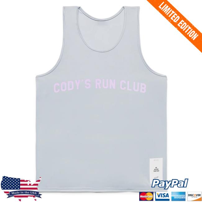 Official Codys Run Club Merch Store Cody's Run Club Club - Performance Vest - Silver Tshirt CodysRunClub Apparel Cody'sRunClub Clothing Shop