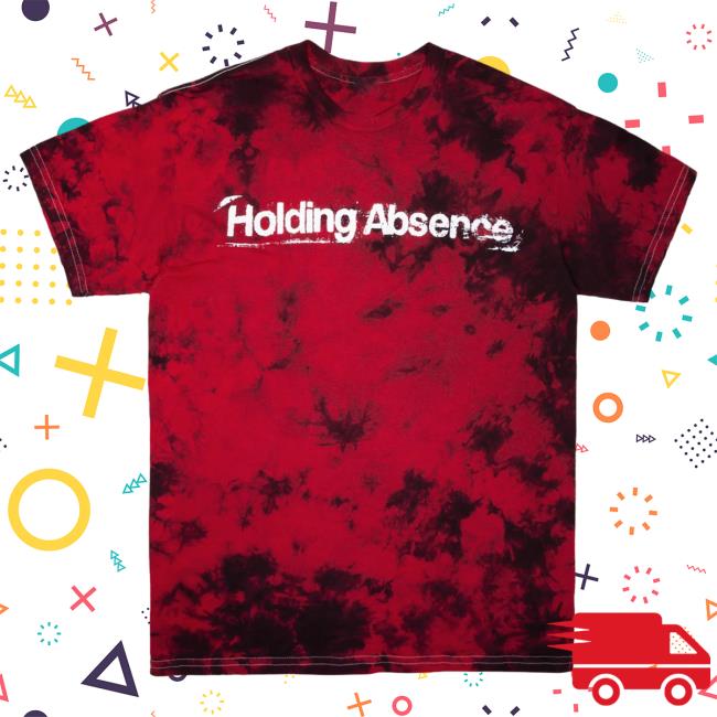 Official Merch Bar Holding Absence Crooked Melody Shirt Red Tie Dye MerchBar