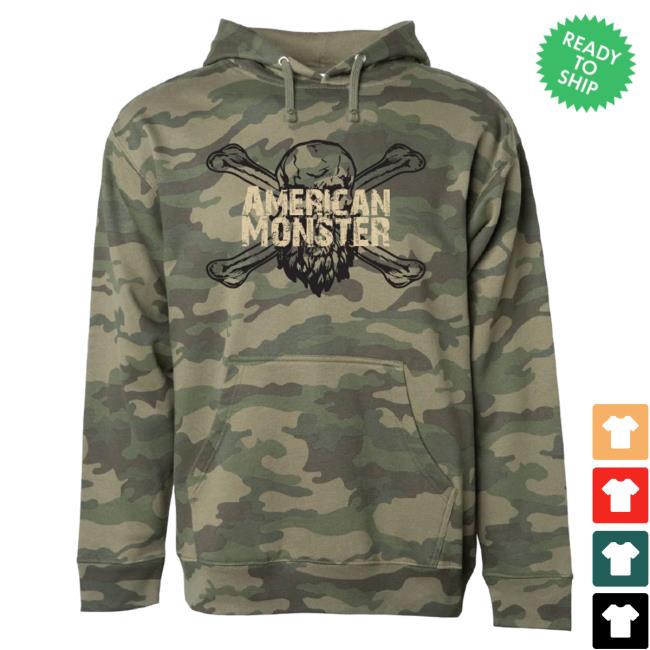 Official Kentucky Ballistics Merch Bunker Branding Robert Oberst American Monster Camo Hoodies Black BunkerBranding RobertOberst