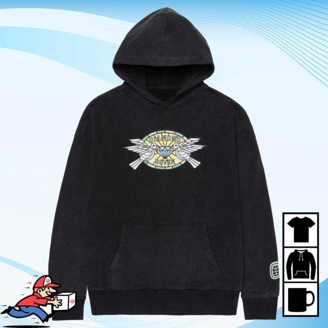 Official Overtime Tv Store OverTime Merch Diamond Doves Cathedral Crewneck Sweatshirt Overtime Tv Apparel Clothing Shop