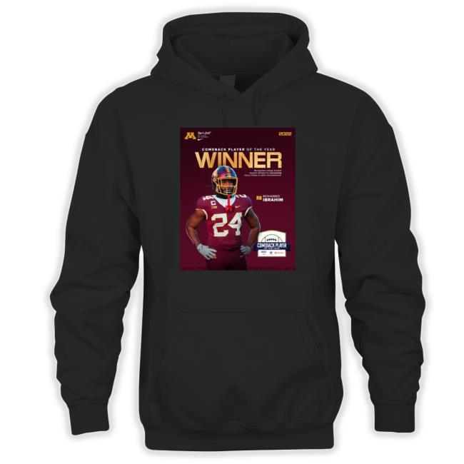 Minnesota Golden Gophers Mohamed Ibrahim Comeback Players Of The Year Winner Hoodie