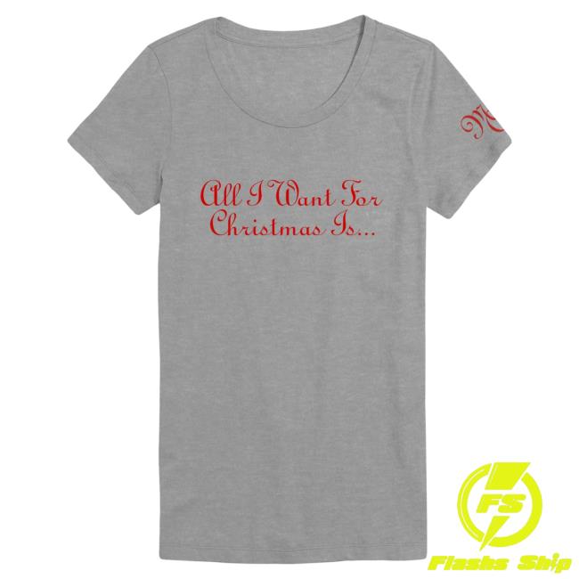 Official Mariah Carey Merch Store Shop All I Want For Christmas Is... Caricature Ladies Hot Shirt MariahCarey