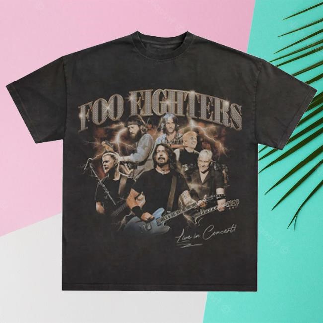 Official Foo Fighters Merch 2024 Tour Ridiculous Foo Fighters Photo T-Shirts