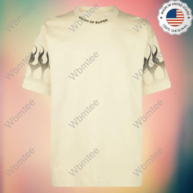 Official Vision Of Super Sand T-Shirt With Black Gradient Flames