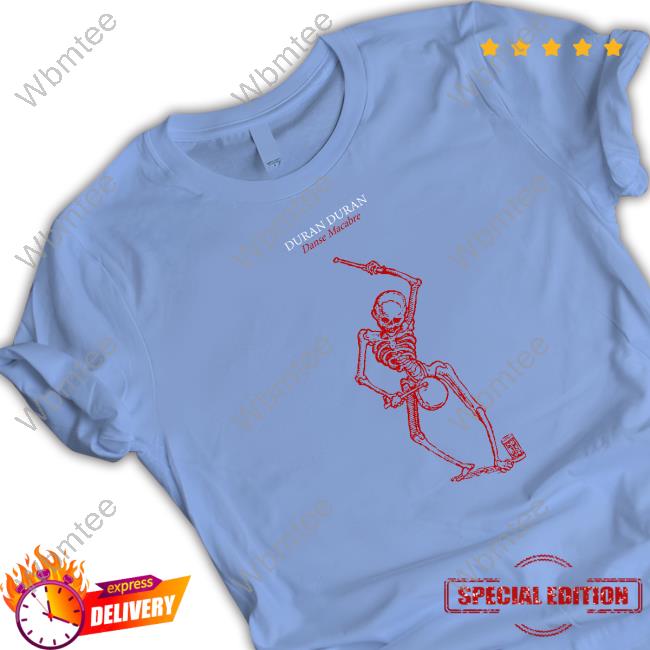 Official Duran Duran Merch Danse Macabre Dm Red Skeleton T Shirt