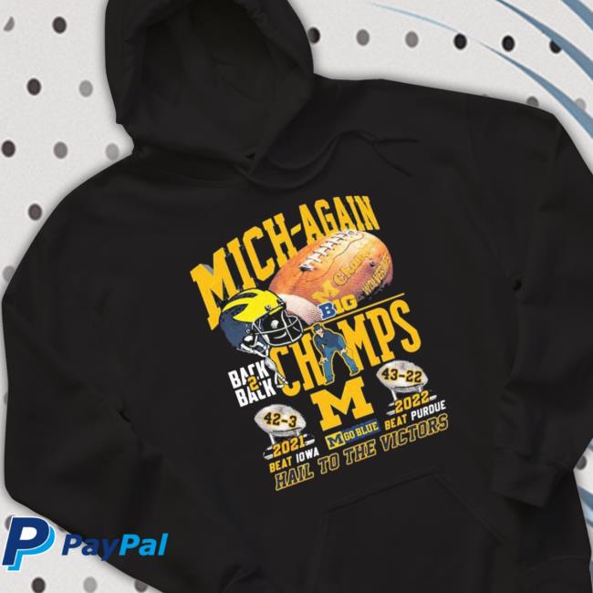 Michigan Wolverines Back To Back Big Ten Champs Hail To The Victors Classic shirt