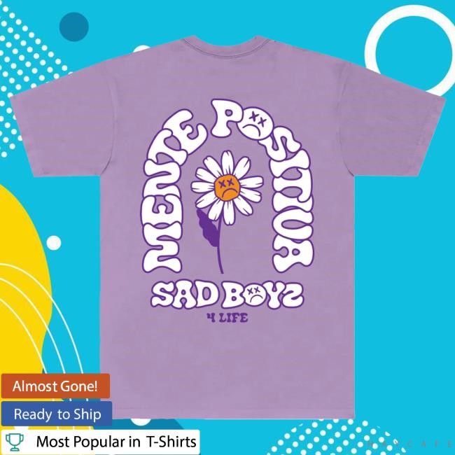 Official Sad Boyz Merch Store Mente Positiva 4L T-Shirt - Lavender