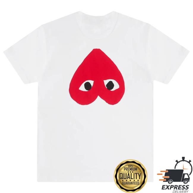 Official Forrest Comme Des Garcons Store Shop PLAY White Shirts with Red Reverse Heart Comme des Garçons