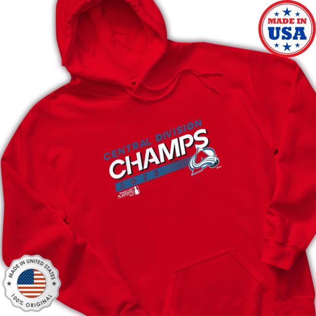 Official Colorado Avalanche Branded 2023 Central Division Champions Tee