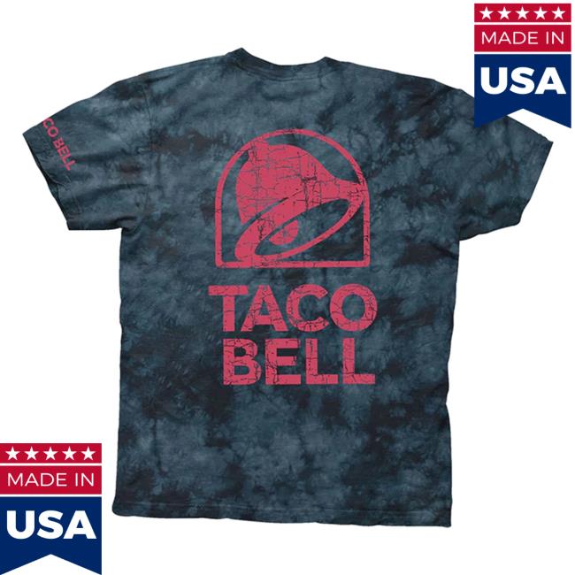 Official Taco Bell Apparel Clothing Store Shop Taco Bell Navy Tie Dye Shirt New Tacobell Merch