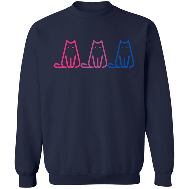 Cahlaflour Bisexual Pride Cat Shirt Cahlaflour Bisexual Pride Cat Shirt