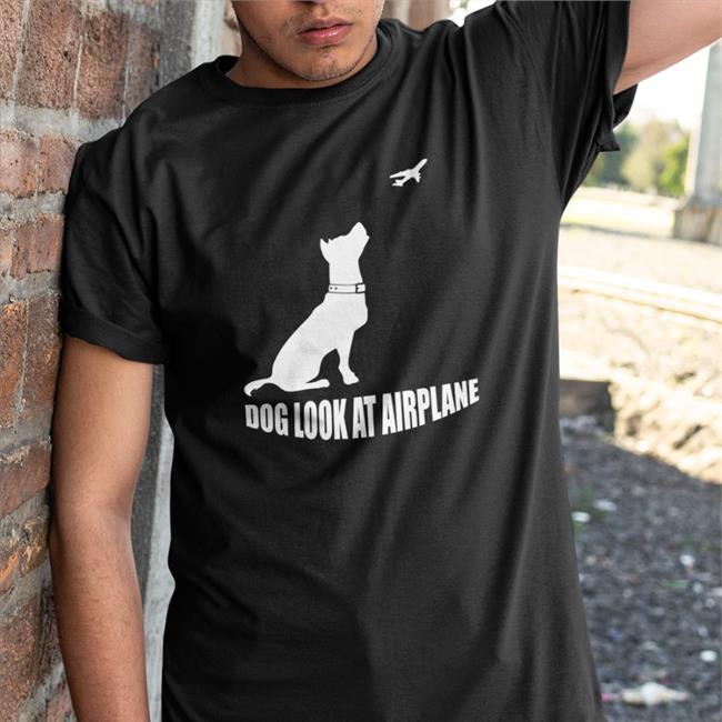 Dog Look At Airplane Hoodie