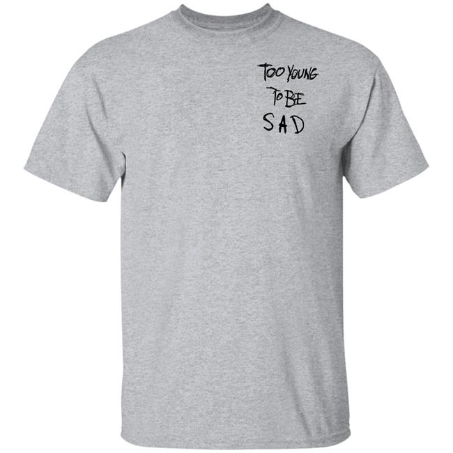 Tate Mcrae Merch Too Young To Be Sad Hoodie Tate Mcrae Merch Too Young To Be Sad Hoodie