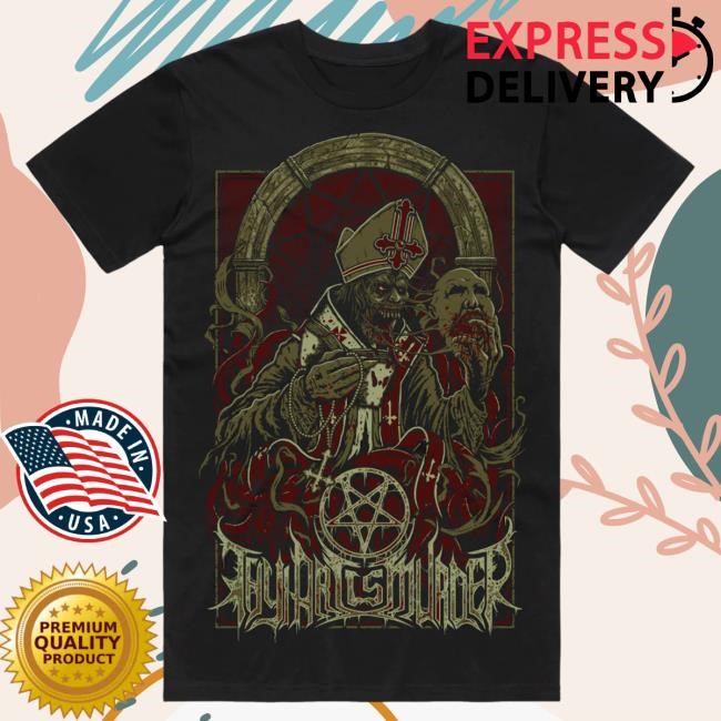 Official Merch Warfare Thy Art Is Murder Evil Pope // Hot Shirt (Black)