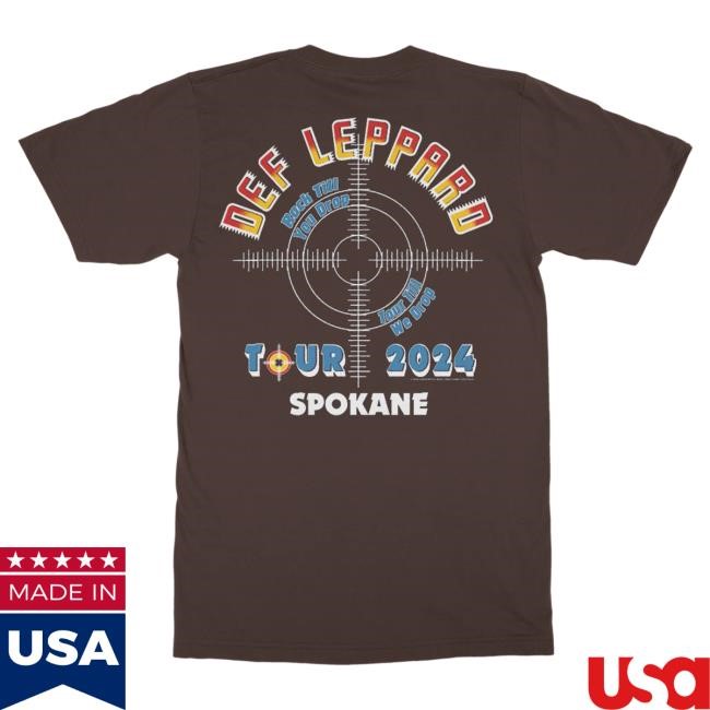 Official Def Leppard Merch Store Clothing Spokane, WA 2024 Tour Popover Shirt DefLeppard