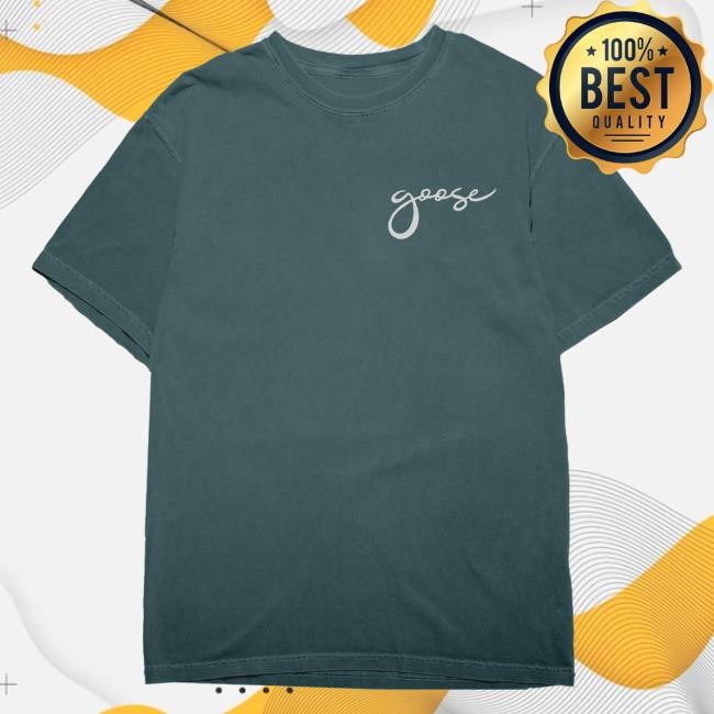 Official Goose The Band Merch Embroidered Script Logo Tee