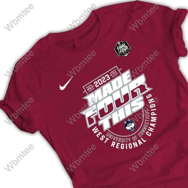 Uconn Huskies Youth 2023 Ncaa Men's Basketball Regional Champs Final Four T-Shirt