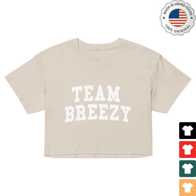 Official Chris Brown Store TEAM BREEZY COLLEGIATE WOMEN'S CROP Hot Shirt ChrisBrown