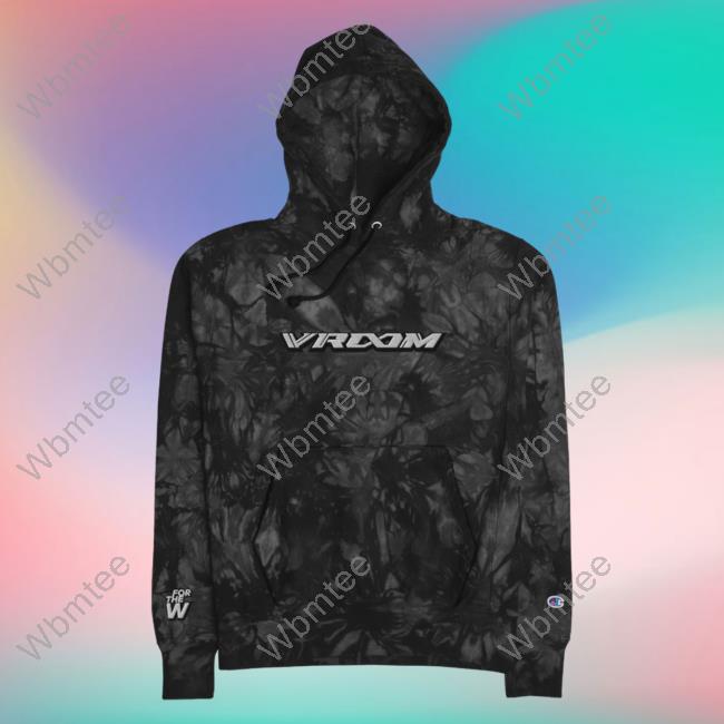 Official Vroom X For The Dub Unisex Champion Tie-Dye Crew neck Sweatshirt Black