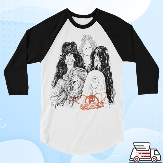 Official Aerosmith Draw The Line Raglan Long Sleeve T-Shirt