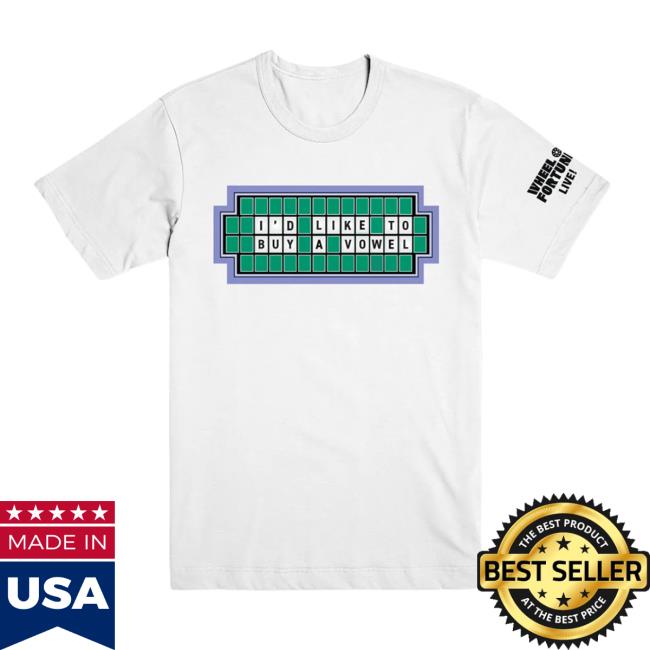 Official Wheel Of Fortune Live I'd Like To Buy A Vowel Tee Shirt