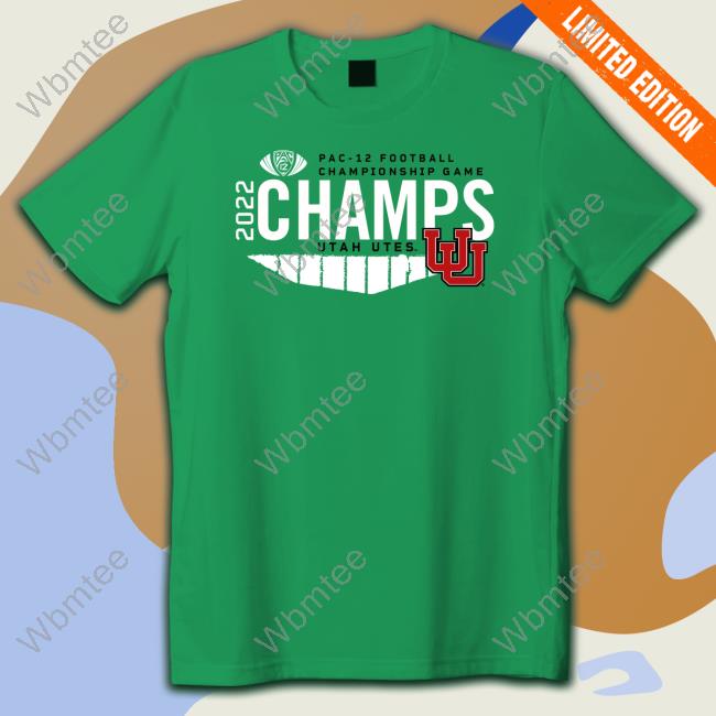 Utah Utes 2022 PAC-12 Football Conference Champions Locker Room T-Shirt Cameron Rising