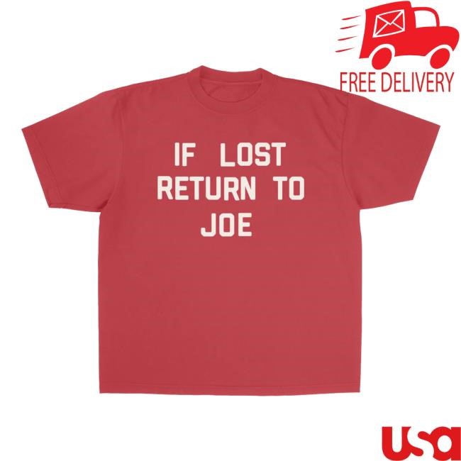 If Lost Return To Joe - Red S/S Tee Joe Jonas