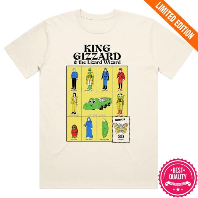 Official Doom Records Merch Store Shop King Gizzard and The Lizard Wizard Butterfly Toys Shirt