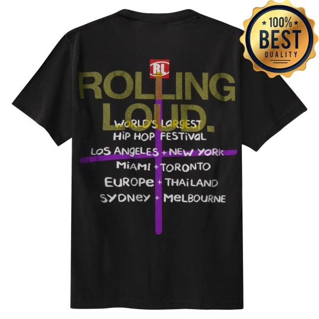 RL World Tour Dept. Vintage Black S/s Shirt Rolling Loud Shop